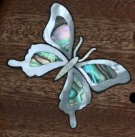 ornament vlinder parelmoer